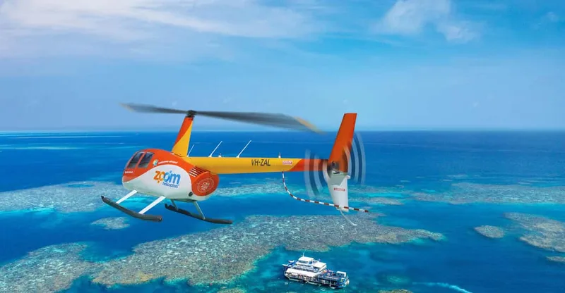 From Cairns: Outer Reef Pontoon, Island & Helicopter Tour — helicopter tour in Cairns
