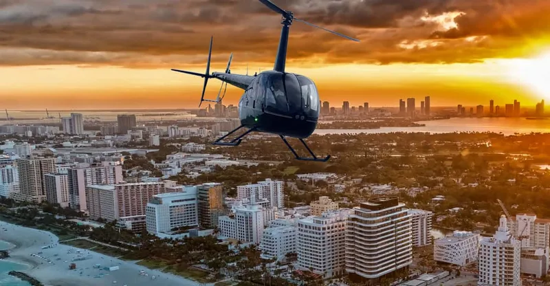 Miami Beach: 30-Minute Private Sunset Helicopter Tour — helicopter tour in Miami